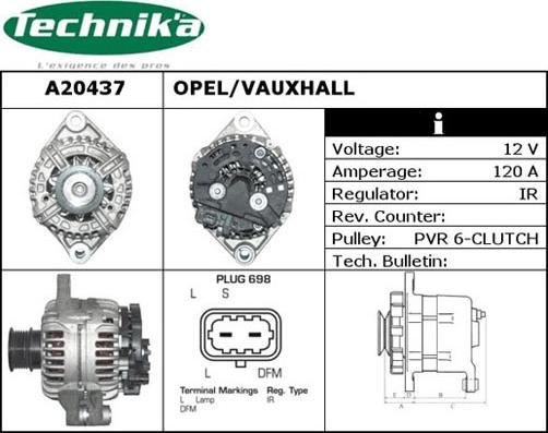 Technika A20437 - Ģenerators autospares.lv