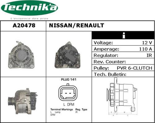 Technika A20478 - Ģenerators autospares.lv