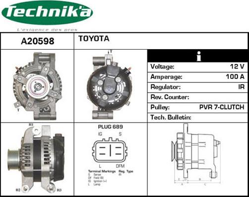 Technika A20598 - Ģenerators www.autospares.lv