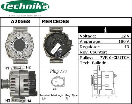 Technika A20568 - Ģenerators www.autospares.lv