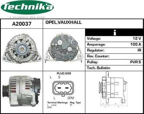 Technika A20037 - Ģenerators autospares.lv