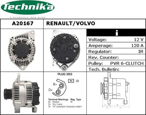 Technika A20167 - Ģenerators www.autospares.lv