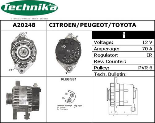 Technika A20248 - Ģenerators autospares.lv