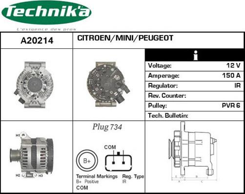 Technika A20214 - Ģenerators www.autospares.lv