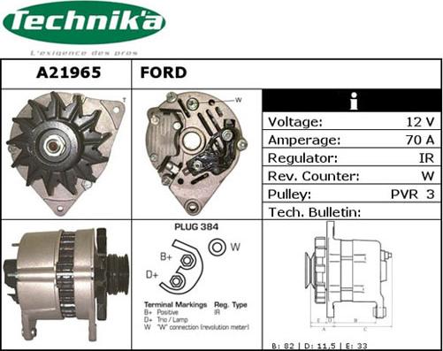 Technika A21965 - Ģenerators www.autospares.lv