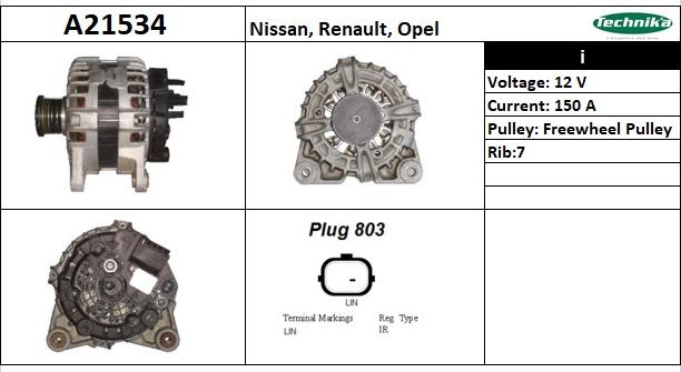 Technika A21534 - Ģenerators autospares.lv