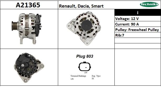 Technika A21365 - Ģenerators www.autospares.lv