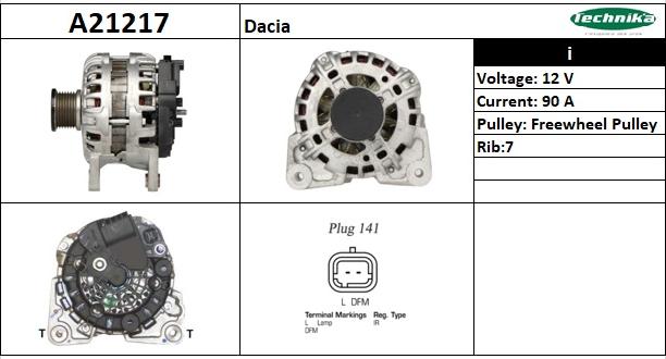 Technika A21217 - Генератор www.autospares.lv