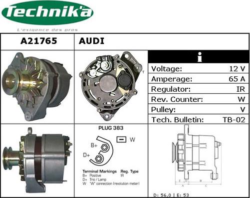 Technika A21765 - Ģenerators www.autospares.lv