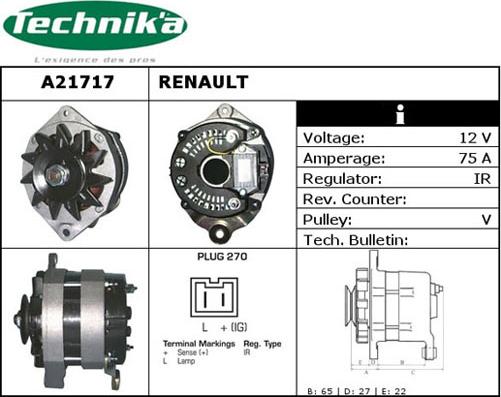 Technika A21717 - Ģenerators autospares.lv