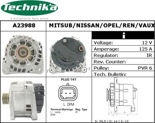 Technika A23988 - Ģenerators autospares.lv