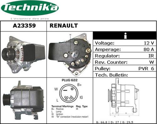 Technika A23359 - Ģenerators autospares.lv