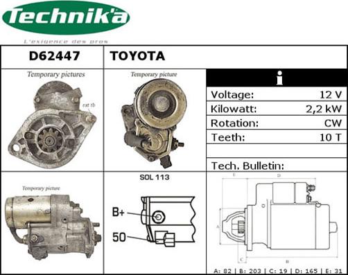 Technika D62447 - Starteris www.autospares.lv