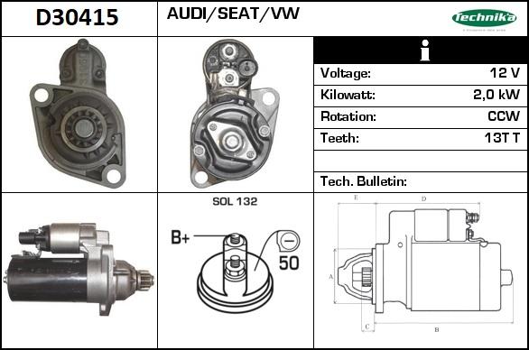 Technika D30415 - Starter www.autospares.lv