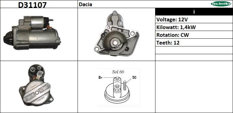 Technika D31107 - Starter www.autospares.lv