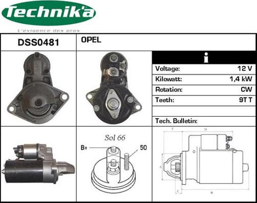 Technika DSS0481 - Starter www.autospares.lv