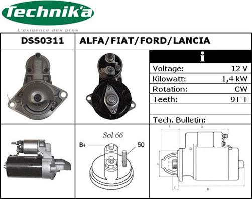 Technika DSS0311 - Starteris autospares.lv