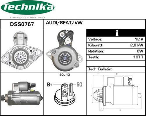 Technika DSS0767 - Starter www.autospares.lv