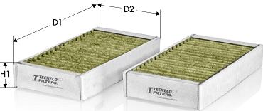 Tecneco Filters CKA10209-2 - Filtrs, Salona telpas gaiss www.autospares.lv