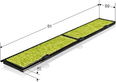 Tecneco Filters CKA8430 - Filtrs, Salona telpas gaiss autospares.lv