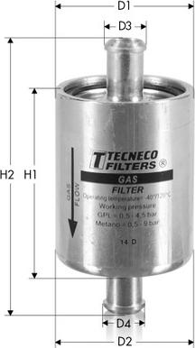 Tecneco Filters GAS13 - Fuel filter www.autospares.lv