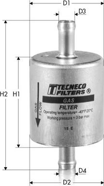 Tecneco Filters GAS2 - Fuel filter www.autospares.lv