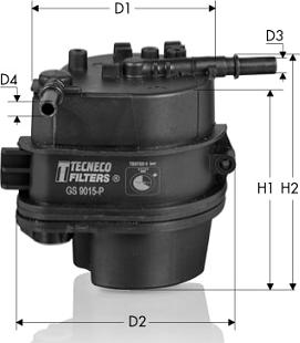 Tecneco Filters GS9015-P - Degvielas filtrs www.autospares.lv