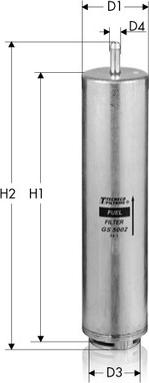 Tecneco Filters GS5002 - Degvielas filtrs autospares.lv