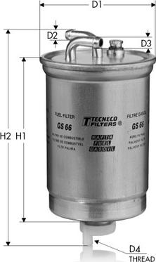 Tecneco Filters GS66 - Fuel filter www.autospares.lv