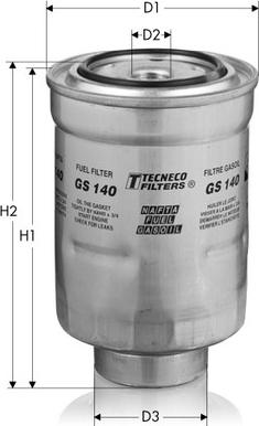 Tecneco Filters GS140 - Degvielas filtrs www.autospares.lv