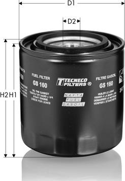 Tecneco Filters GS160 - Fuel filter www.autospares.lv