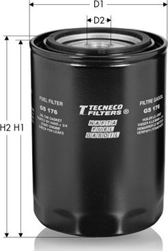 Tecneco Filters GS176 - Degvielas filtrs www.autospares.lv