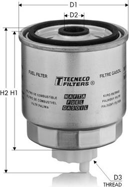 Tecneco Filters GS204 - Fuel filter www.autospares.lv