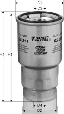 Tecneco Filters GS211 - Fuel filter www.autospares.lv