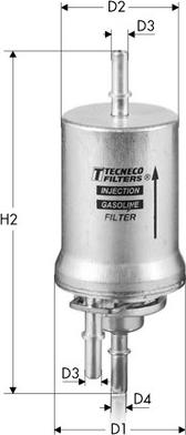 Tecneco Filters IN1042 - Degvielas filtrs www.autospares.lv