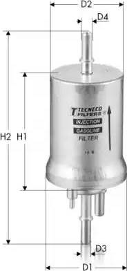 Tecneco Filters IN1K0201051B - Degvielas filtrs autospares.lv