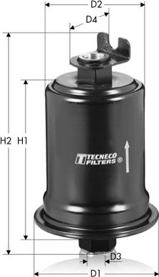 Tecneco Filters IN7612 - Топливный фильтр www.autospares.lv