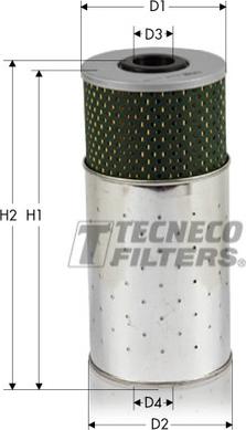 Tecneco Filters OL033L - Eļļas filtrs autospares.lv