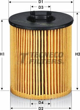 Tecneco Filters OL0116-E - Eļļas filtrs www.autospares.lv