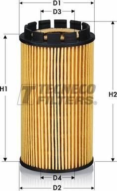 Tecneco Filters OL0245-E - Eļļas filtrs www.autospares.lv