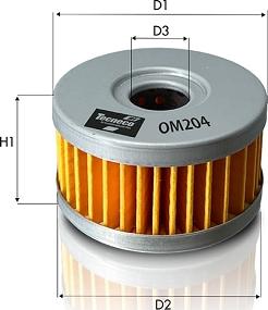 Tecneco Filters OM204 - Eļļas filtrs www.autospares.lv