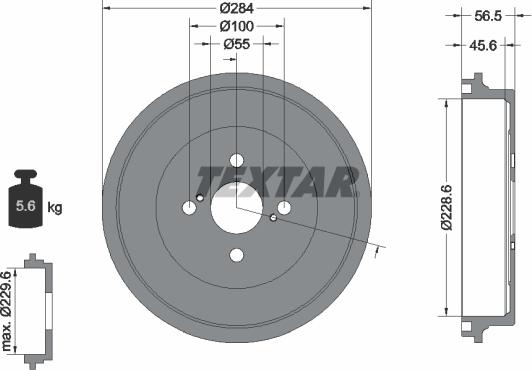 Textar 94040900 - Bremžu trumulis www.autospares.lv