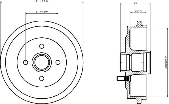 Textar 94016500 - Тормозной барабан www.autospares.lv