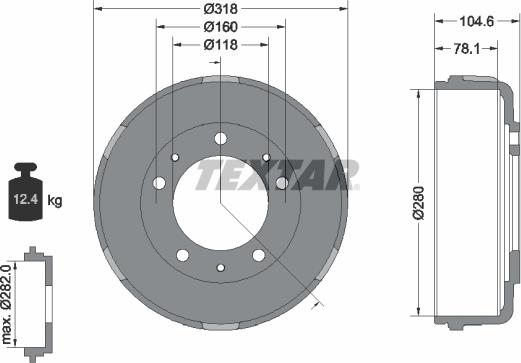 Textar 94024600 - Bremžu trumulis www.autospares.lv