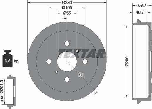 Textar 94026500 - Bremžu trumulis www.autospares.lv