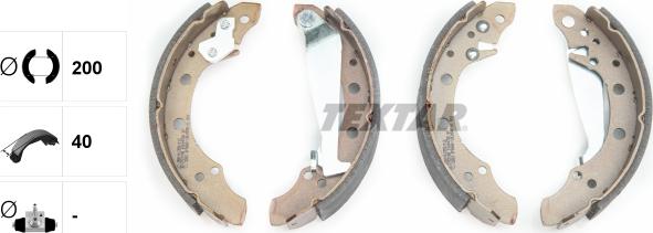 Textar 91044700 - Bremžu loku komplekts www.autospares.lv