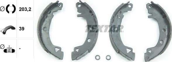 Textar 91046500 - Bremžu loku komplekts www.autospares.lv