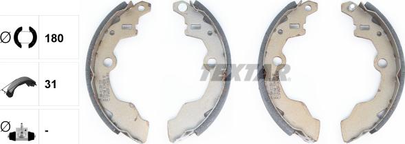 Textar 91046800 - Bremžu loku komplekts www.autospares.lv