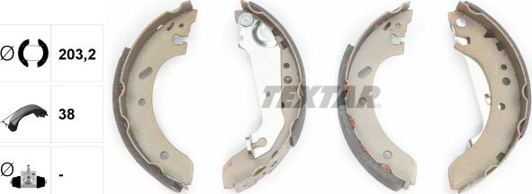 Textar 91048900 - Bremžu loku komplekts www.autospares.lv