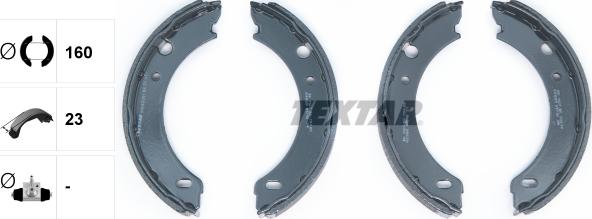 Textar 91048301 - Bremžu loku kompl., Stāvbremze www.autospares.lv